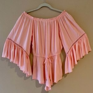 Elan Coral Color Romper